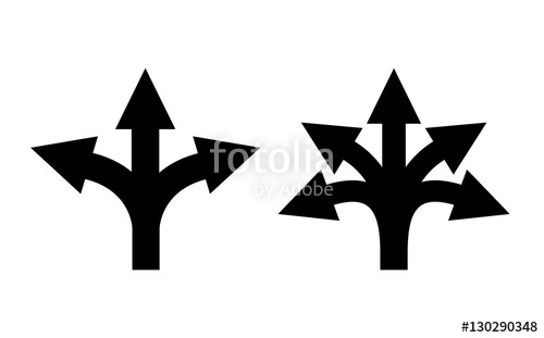 500x311 Many Ways Directional Arrow Icon Stock Image And Royalty Free