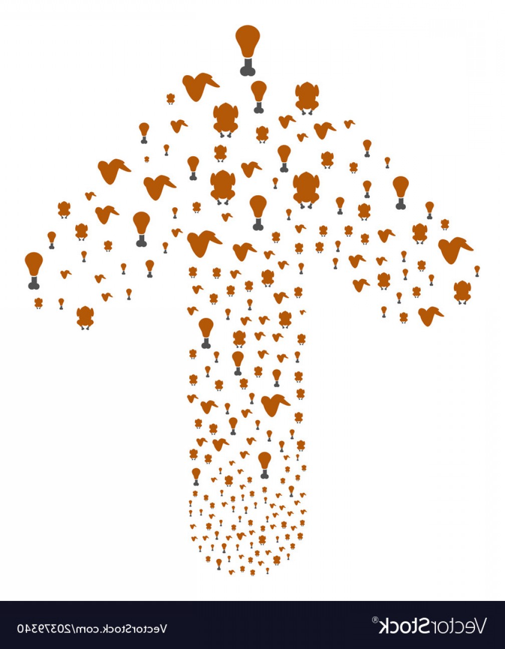 1008x1296 Up Directional Arrow Shape With Fried Chicken Vector Createmepink