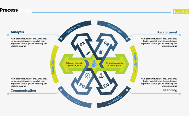650x400 Vector Hand Painted Multi Directional Arrows, Vector, Hand Painted