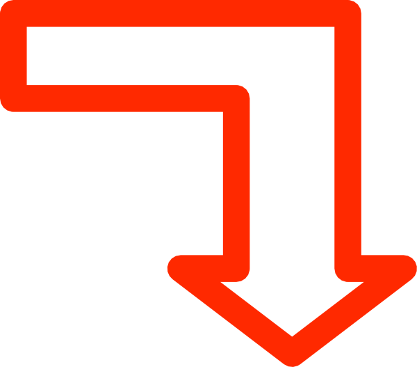 600x527 Arrow Direction Right Down Clip Art
