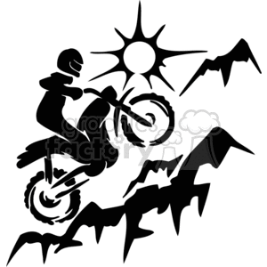 300x300 Royalty Free Mountain Climbing With Dirt Bikes 377536 Vector Clip