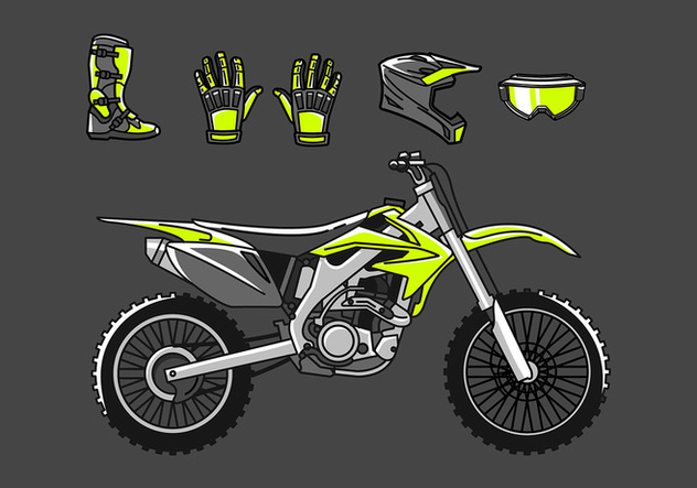 632x443 Dirt Bike Set Free Vector Free Vector Download 411083 Cannypic