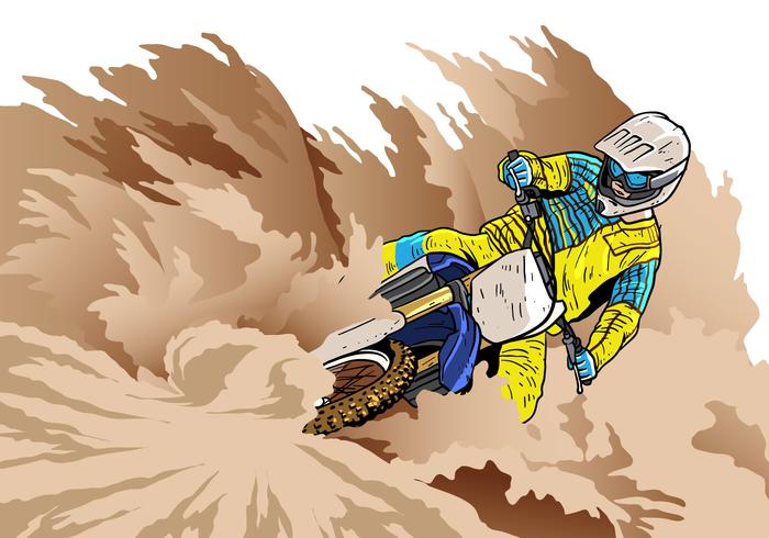 700x490 Dirt Bikes Sharp Corner Vector Stock Images