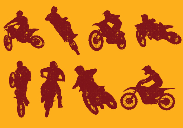 632x443 Dirt Bikes Silhouette Free Vector Download 394011 Cannypic