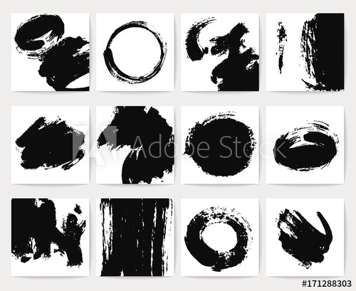 500x409 Abstract Dirt Vector Backgrounds With Grunge Brush Strokes And
