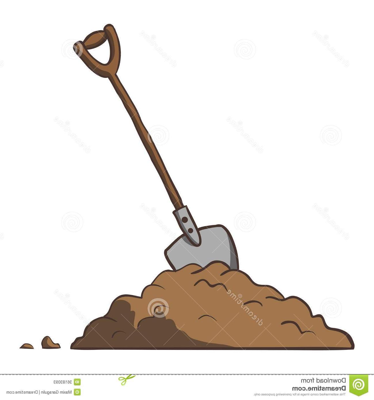 1300x1390 Best Free Shovel Dirt Vector Cartoon Freehand Illustration File