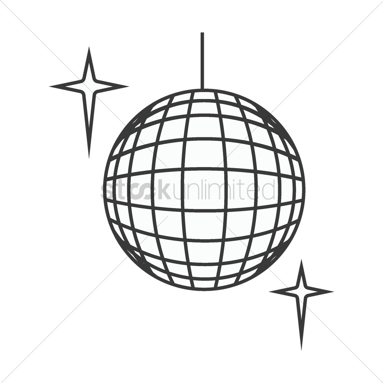 1300x1300 Disco Ball Vector Image