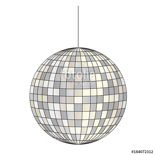 500x500 Mirrored Disco Ball Vector Clipart Illustration Stock Photo And