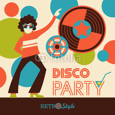 400x400 Retro Disco. Vector Illustration, Poster. Buy Photos Ap Images