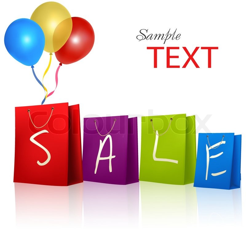 800x794 Sale Shopping Bags. Concept Of Discount. Vector Illustration