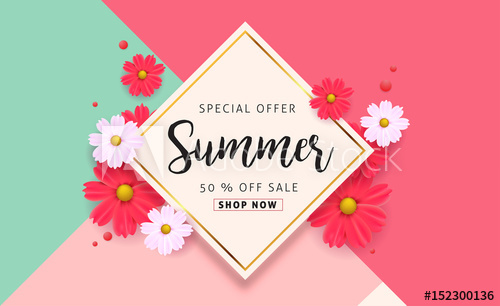500x306 Summer Sale Background Layout Banners.voucher Discount.vector