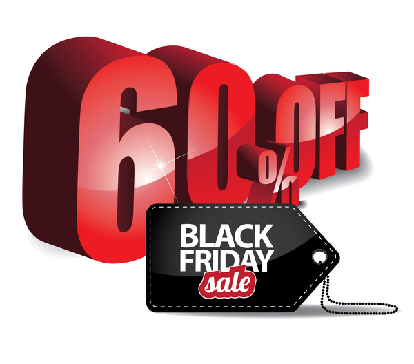 600x528 Black Friday Sale Tag With Discount Vector 06 Free Download