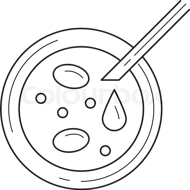 800x800 Petri Dish Vector Line Icon Isolated On White Background. Petri