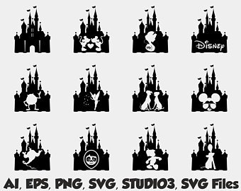 340x270 Disney Castle Vector Etsy
