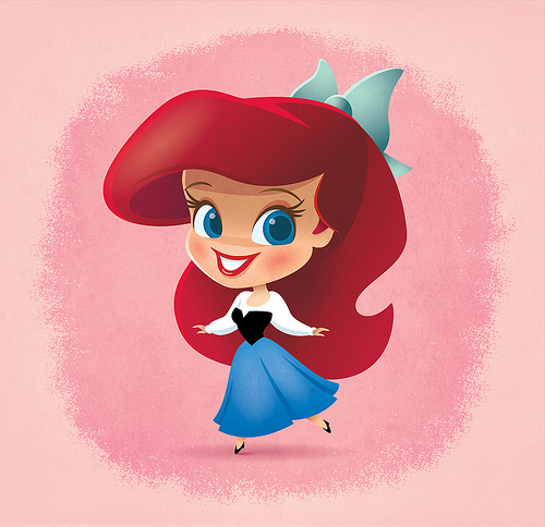500x484 Jerrod Maruyama Vector Little Disney Princess Ariel