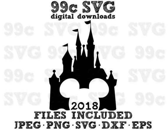 570x445 2018 Magic Castle Mickey Head Svg Dxf Png Vector Cut File Etsy