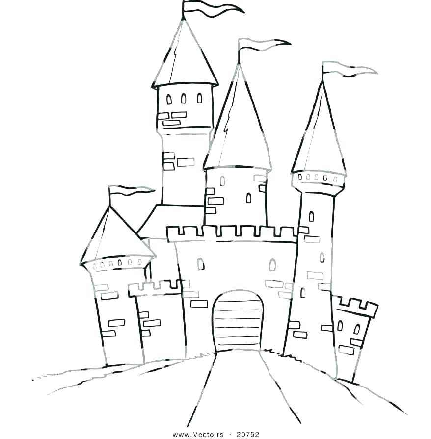 878x895 Castle Coloring Pictures Princess Castle Coloring