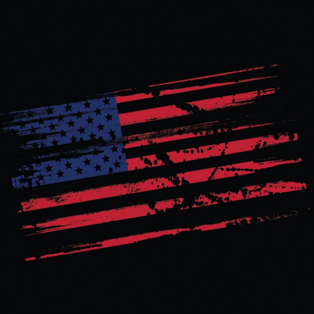 Distressed American Flag Vector