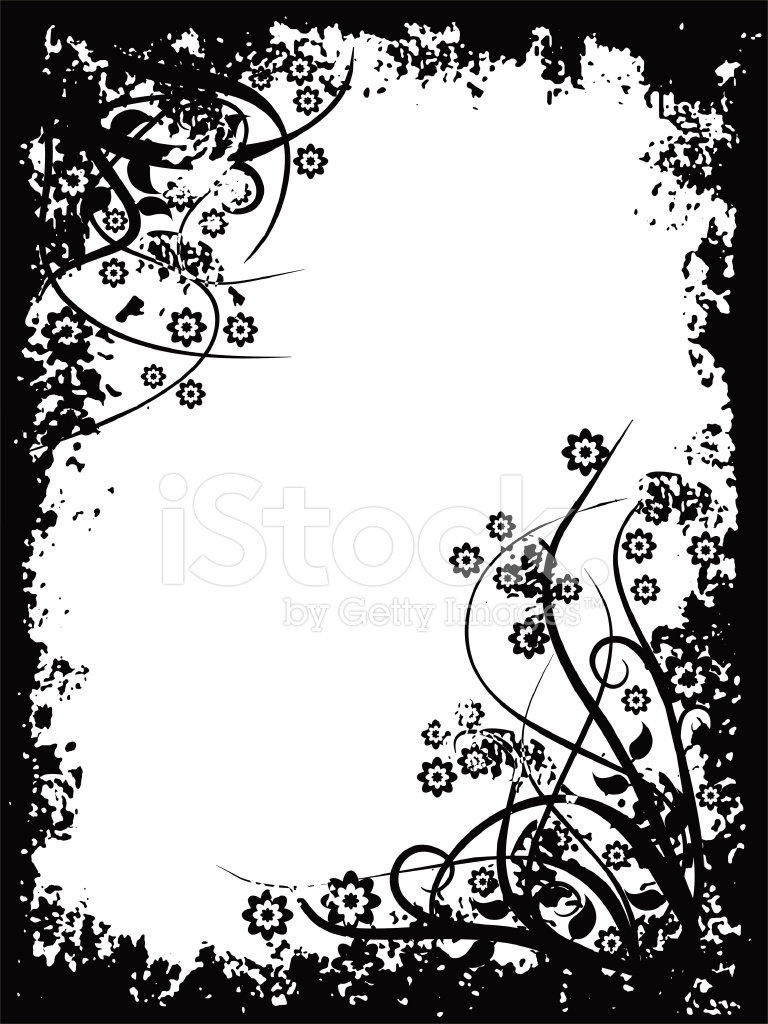 768x1024 Grunge Border, Vector Stock Vector