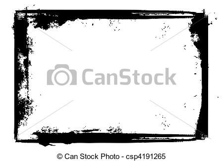 450x325 Grunge Border. Editable Vector Distressed Dark Border . Nice
