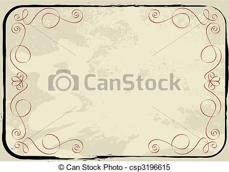 450x339 Grunge Border. Editable Vector Distressed Dark Border And
