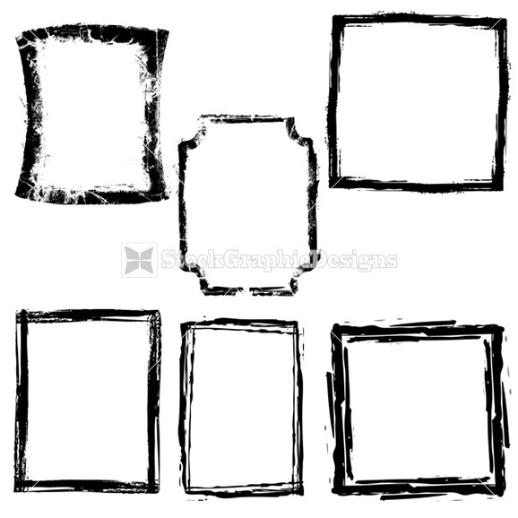 578x578 Set Of Grunge Border Vector Design Stockgraphicdesigns