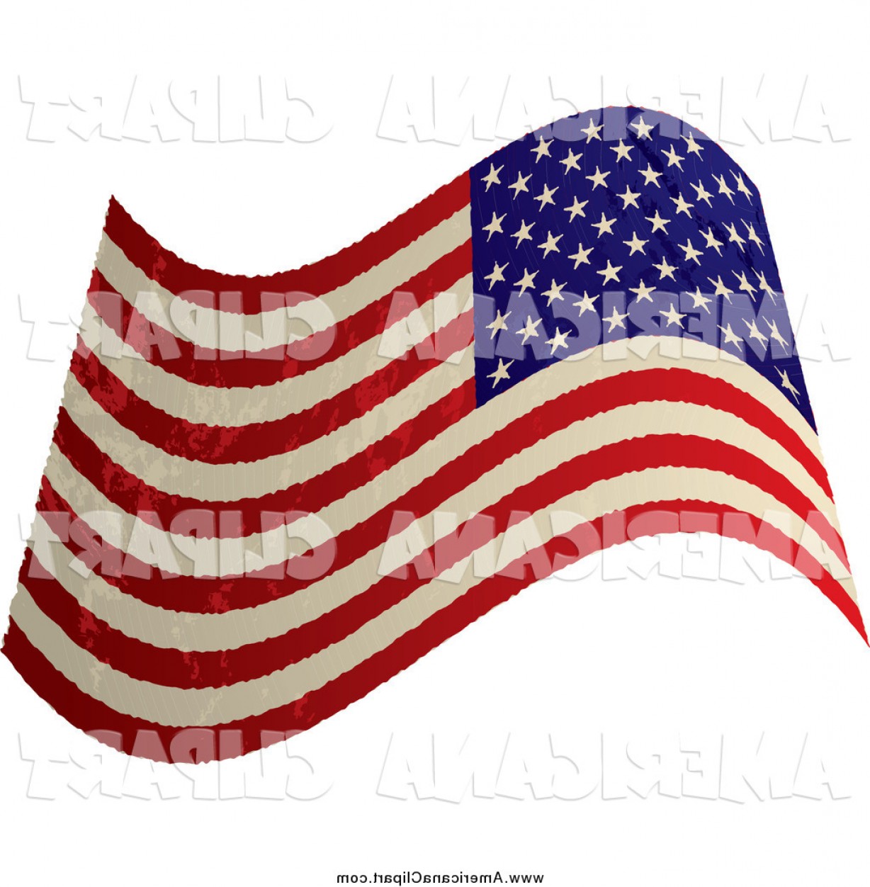 1228x1252 Americana Vector Clip Art Of A Distressed Waving Usa Flag By