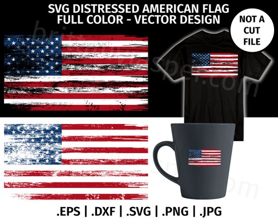570x453 United States Of America Distressed Flag Svg Full Color Etsy