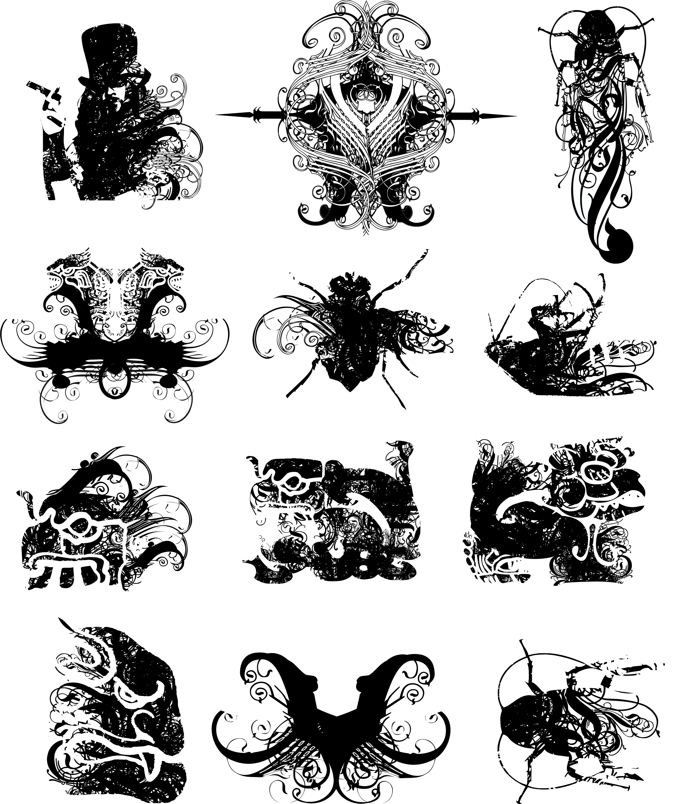 2680x3104 Grunge Vector Set 1 Photos And Images Digital Art