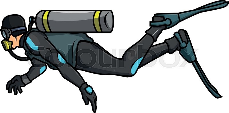800x396 Scuba Diver Vector Illustration Design Stock Vector Colourbox