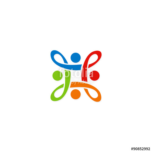 500x500 People Connection Colorful Diversity Logo Stock Image And Royalty