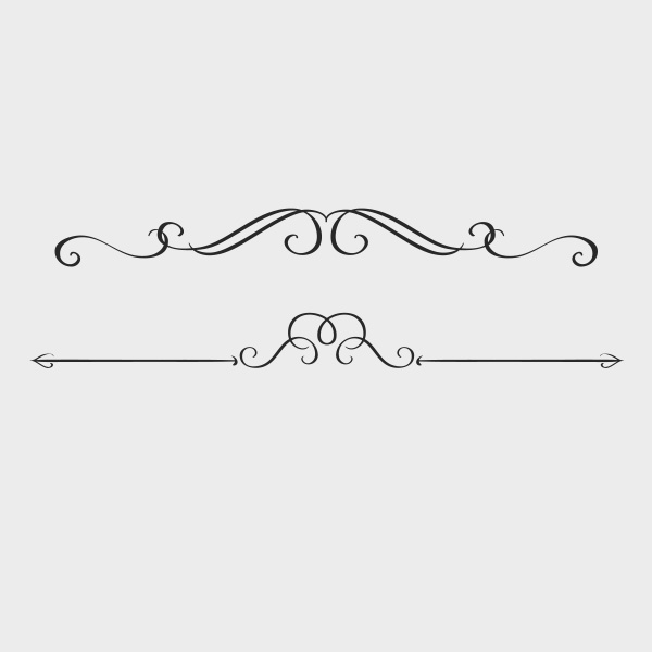 600x600 Free Vector Swirly Text Dividers