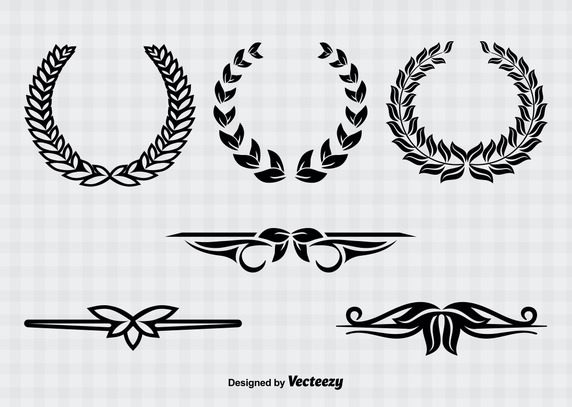 572x407 Wreaths And Text Divider Vector Free Vector Download In .ai