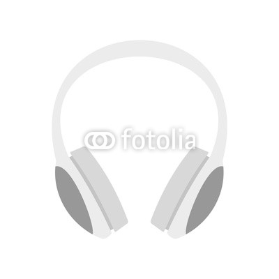 400x400 Dj Headphones Icon. Flat Illustration Of Dj Headphones Vector Icon