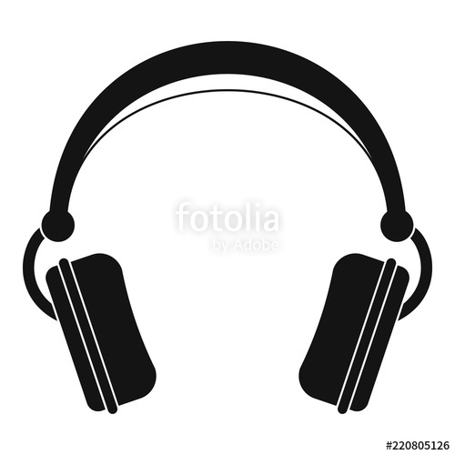 500x500 Dj Headphones Icon. Simple Illustration Of Dj Headphones Vector