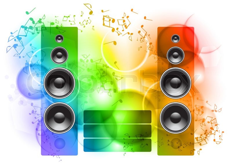 800x566 Music Abstract Background With Speakers Stock Vector Colourbox