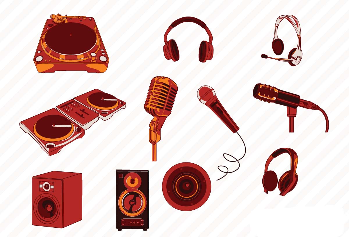 1200x817 Vector Music Dj Elements Set Free Download