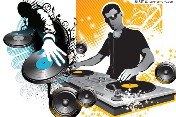 600x400 2 Cool Dj Characters Vector Material My Free Photoshop World