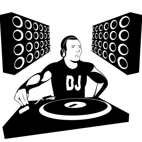 470x470 Silhouette Dj Boy With Speakers Free Vector Download 173321 Cannypic