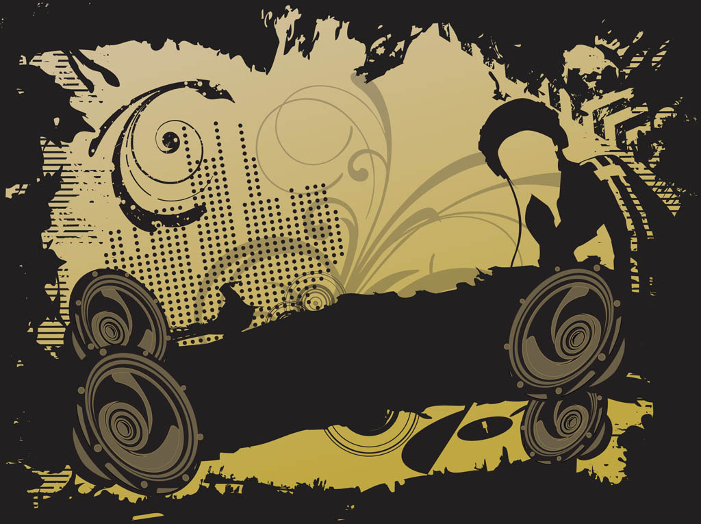 1024x765 Dj Party Vector Vector Art Amp Graphics