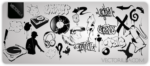 509x226 Free Dj Amp Graffiti Vector Artwork