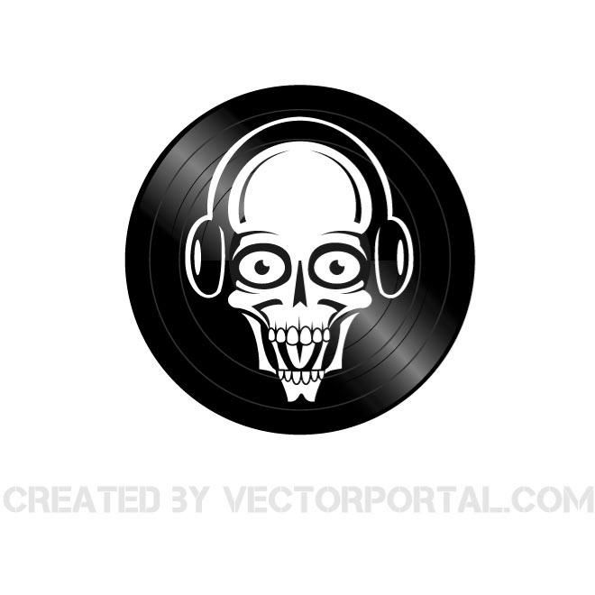 660x660 Skull Dj Vector Image. Skull Vectors Dj, Vector