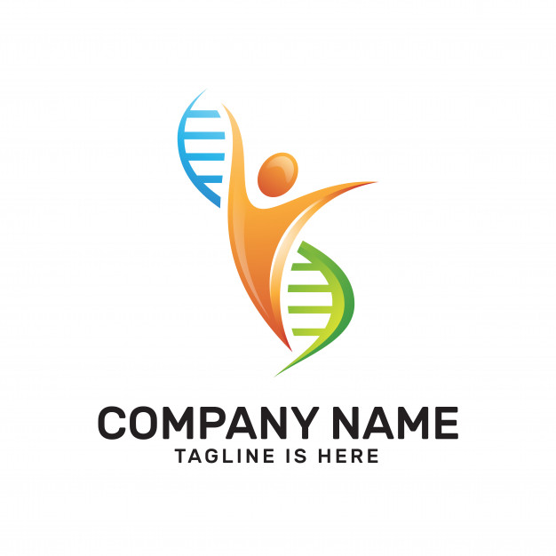 626x626 Human And Dna Helix Logo Vector Premium Download