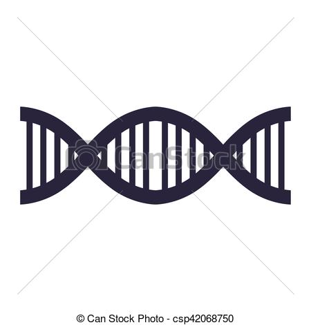 450x470 Dna Strand Silhouette With Code Genetical Vector Illustration.