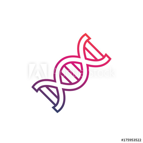 500x500 Dna Strand Vector Icon On White