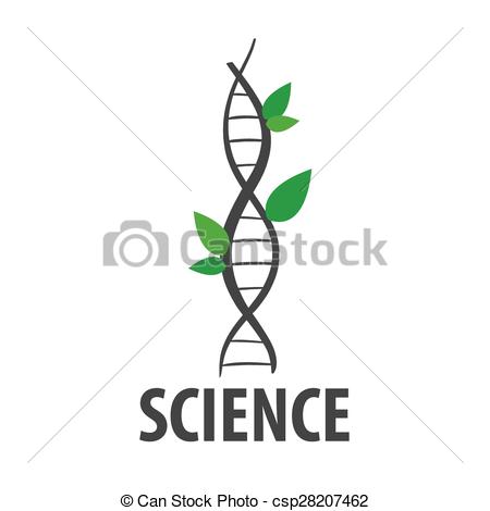 450x470 Logo Vector Dna In Form Of Plant Leaves.
