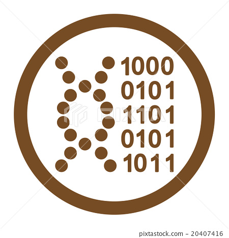 450x468 Dna Code Rounded Vector Icon