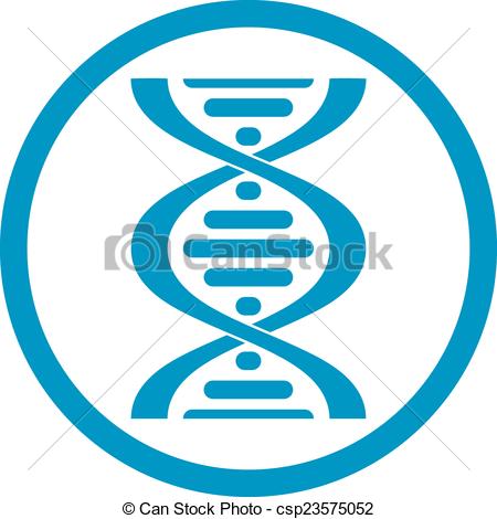450x470 Dna Vector Icon Isolated On White Background.