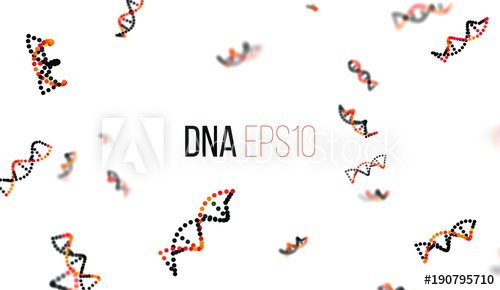 500x290 Abstract Dna Vector Background. Biology Science Illustration