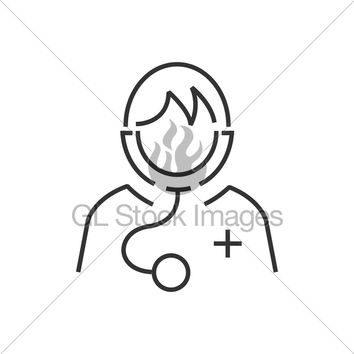 500x500 Line Icon Avatar Doctor Icon Vector Gl Stock Images